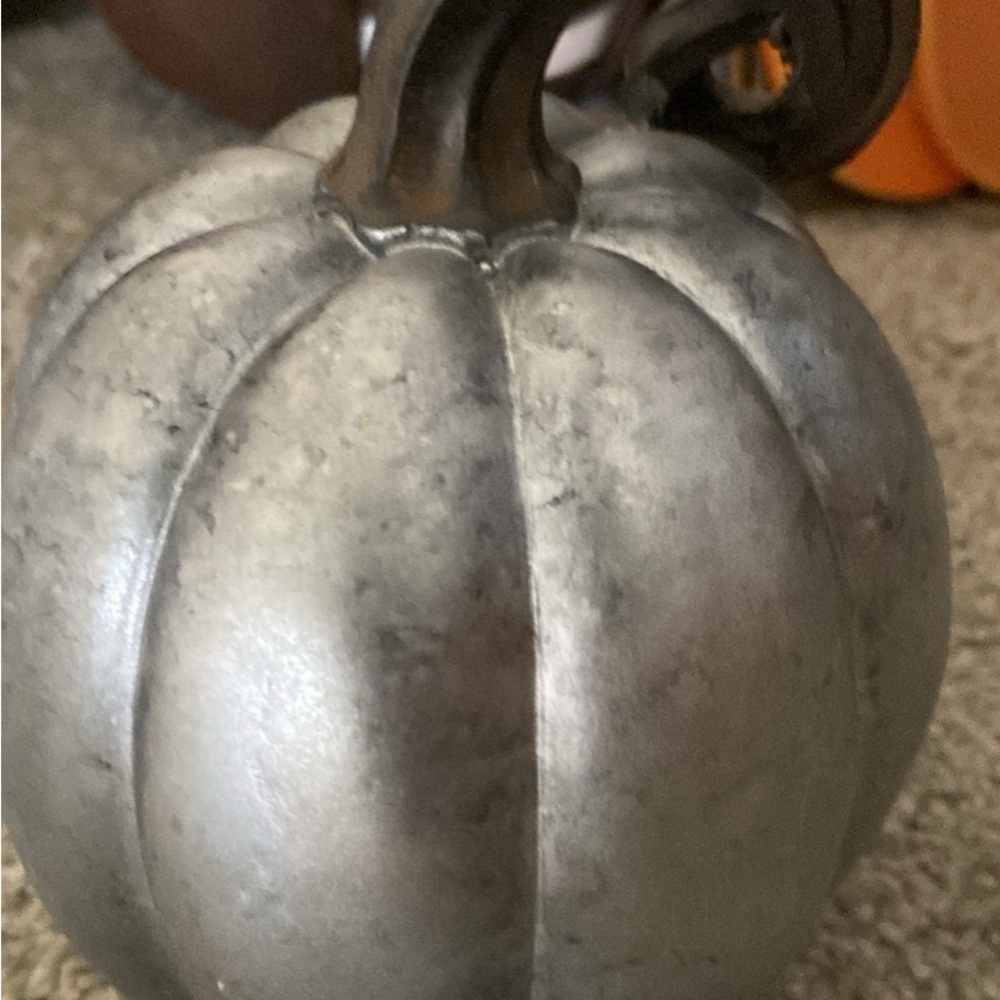 Decorative Silver Pumpkin